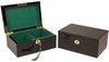 Zagreb Series Chess Set Ebony & Boxwood Pieces with Black & Ash Burl Chess Board & Box - 3.25" King