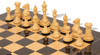 New Exclusive Staunton Chess Set Ebonized & Boxwood Pieces with Black & Ash Burl Board & Box - 4" King