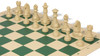 German Knight Deluxe Carry-All Plastic Chess Set Black & Aged Ivory Pieces with Roll-up Vinyl Board & Bag – Lime Green