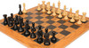 New Exclusive Staunton Chess Set Ebony & Boxwood Pieces with Olive & Black Deluxe Board - 4" King