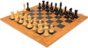 New Exclusive Staunton Chess Set Ebony & Boxwood Pieces with Olive & Black Deluxe Board - 4" King