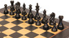 Fierce Knight Staunton Chess Set Ebony & Boxwood Pieces with The Queen's Gambit Chess Board - 4" King