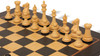 New Exclusive Staunton Chess Set Ebonized & Boxwood Pieces with The Queen's Gambit Chess Board - 4" King