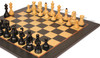 Dubrovnik Series Chess Set Ebony & Boxwood Pieces with The Queen's Gambit Board - 3.9" King