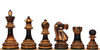 Deluxe Old Club Staunton Chess Set with Burnt Boxwood Pieces - 3.75" King