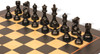 Fischer-Spassky Commemorative Chess Set Ebony & Boxwood Pieces with The Queen's Gambit Chess Board - 3.75" King