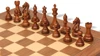 Fierce Knight Staunton Chess Set - Golden Rosewood & Boxwood Pieces - Walnut Deluxe Chess Board & Box - 3.5" King