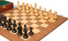 Fierce Knight Staunton Chess Set Ebony & Boxwood Pieces with Walnut & Maple  Deluxe Board & Box - 3.5" King