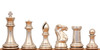 Professional Series Chess Set Brass & Nickel Resin Pieces with Blue Ash Burl Board - 4.125" King