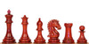 The Craftsman Series Chess Set with African Padauk & Boxwood Lacquered Pieces - 3.75" King