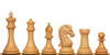 The Craftsman Series Chess Set Ebony & Boxwood Pieces with Mahogany & Maple Molded Edge Board - 3.75" King