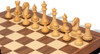 The Craftsman Series Chess Set Ebony & Boxwood Pieces with Walnut & Maple Molded Edge Board & Box - 3.75" King