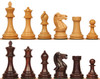 Old English Classic Chess Set with Rosewood & Boxwood Pieces - 3.9" King
