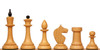 The Queen's Gambit Final Game Chess Set Ebonized & Boxwood Pieces with Mahogany & Maple Molded Edge Board & Box - 4" King