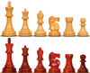 Reykjavik Series Chess Set with Padauk & Boxwood Lacquered Pieces- 3.75" King