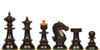 Vienna Coffee House Series Chess Set Ebonized & Antiqued Boxwood Pieces - 4" King