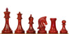 Imperial Staunton Chess Set Padauk & Boxwood Pieces with Elm Burl & Erable Board - 3.75" King