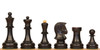 Dubrovnik Series Chess Set Ebony & Boxwood Pieces with Elm Burl & Erable Board - 3.9" King