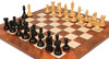 New Exclusive Staunton Chess Set Ebony & Boxwood Pieces with Elm Burl & Erable Board - 3.5" King