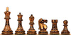 Reykjavik Series Chess Set Burnt Boxwood Pieces with Black & Ash Burl Board - 3.75" King