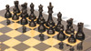 Reykjavik Series Chess Set Ebony & Boxwood Pieces with Black & Ash Burl Board - 3.75" King