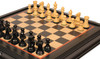 New Exclusive Staunton Chess Set Black & Natural Boxwood High Gloss Pieces with Black & Bird's-Eye Maple Chess Case - 3" King