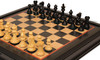 New Exclusive Staunton Chess Set Black & Natural Boxwood High Gloss Pieces with Black & Bird's-Eye Maple Chess Case - 3" King