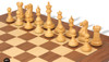 New Exclusive Staunton Chess Set Ebonized & Boxwood Pieces with Walnut & Maple Deluxe Board & Box  - 3" King