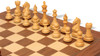 Fierce Knight Staunton Chess Set Golden Rosewood & Boxwood Pieces with Walnut & Maple Deluxe Board & Box - 3" King