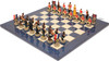 Battle of Waterloo Theme Chess Set with High Gloss Blue & Erable Deluxe Board