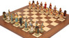 Greece vs Rome Theme Chess Set with Walnut & Maple Deluxe Board