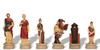 Greece vs Rome Theme Chess Set with Walnut & Maple Deluxe Board