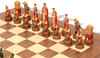 The Story of Camelot Theme Chess Set with Walnut & Maple Deluxe  Board