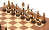 Ancient Egypt Theme Chess Set with Walnut & Maple Deluxe Chess Board