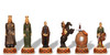 English & Scottish Theme Chess Set with Green & Erable High Gloss Deluxe Chess Board