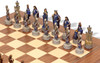 Legend of King Arthur Theme Chess Set with Walnut & Maple Deluxe Board