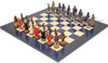 Legend of King Arthur Theme Chess Set with Blue & Erable High Gloss Deluxe Board