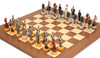 Civil War II Theme Chess Set with Walnut & Maple Deluxe Board