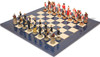 American Revolutionary Theme Chess Set with Blue & Erable High Gloss Deluxe Board