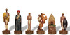 British & Zulu Theme Chess Set with Walnut & Maple Deluxe Chess Board