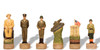 World War II Hand Painted Theme Chess Set with Green & Erable High Gloss Deluxe Board