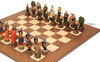 Robin Hood Theme Chess Set with Walnut & Maple Deluxe Board