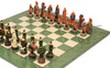 Robin Hood Theme Chess Set with Green & Erable High Gloss Deluxe Board