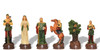 Robin Hood Theme Chess Set with Green & Erable High Gloss Deluxe Board