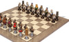 Medieval Bust Theme Chess Set with Gray & Erable High Gloss Deluxe Board