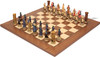 The Crusades Theme Chess Set with Walnut & Maple Deluxe Board