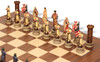 The Crusades Theme Chess Set with Walnut & Maple Deluxe Board