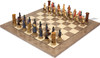 The Crusades Theme Chess Set with Gray & Erable High Gloss Deluxe Board