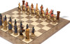 The Crusades Theme Chess Set with Gray & Erable High Gloss Deluxe Board