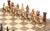 The Crusades Theme Chess Set with Gray & Erable High Gloss Deluxe Board